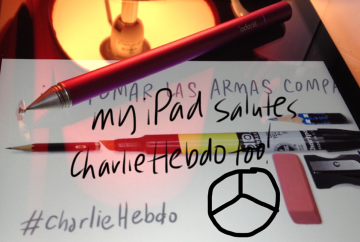 My iPad salute to Charlie Hebdon